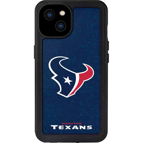 NFL Houston Texans Distressed iPhone 15 Plus Waterproof Case